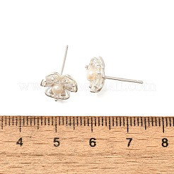 Натуральные жемчужные ушные шпильки EJEW-L099-10S