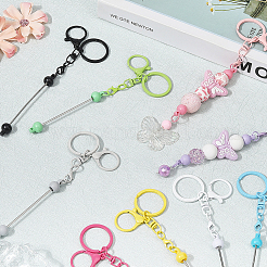 10 шт. 10-цветные литые застежки для брелока с бусинами&nbsp;FIND-SC0017-20