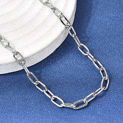 Цепочки-скрепки из нержавеющей стали 201 толщиной 4 мм&nbsp;NJEW-K302-24P