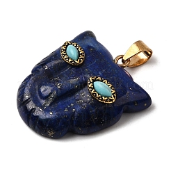 Подвески из окрашенного натурального лазурита и синтетической бирюзы&nbsp;G-Z090-02G-05