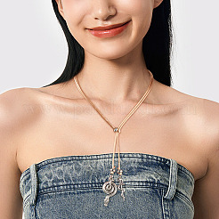 Изготовление ожерелья-слайдера из вощеного полиэфирного шнура&nbsp;NJEW-TAC0018-03