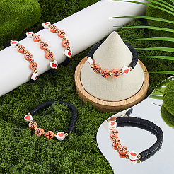 24шт полимерная глина бусины хейши эластичные браслеты&nbsp;BJEW-DC00018