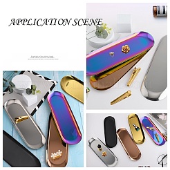 Овальная пластина для демонстрации ювелирных изделий из нержавеющей стали 430&nbsp;LS-STAS-P289-03G