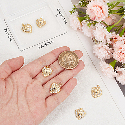 6 шт. латунные подвески с микропаве из прозрачного и синего кубического циркония класса ААА&nbsp;ZIRC-BBC0002-94