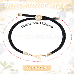 1шт регулируемый нейлоновый шнурок-слайдер браслеты для женщин&nbsp;BJEW-LP0001-32A-01