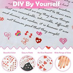 7 лист 7 стиля бумажные наклейки для дизайна ногтей на тему Дня святого Валентина&nbsp;DIY-CJ0002-86