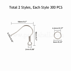 Крючки для сережек из хирургической нержавеющей стали 316&nbsp;STAS-UN0003-33P