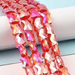 Ab цветные прозрачные стеклянные бусины пряди&nbsp;EGLA-P051-06A-A01