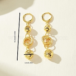 Круглые латунные серьги-кольца с кисточками&nbsp;QQ1128