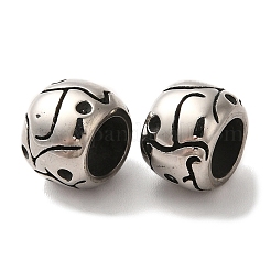 Европейские бусины из нержавеющей стали 304 STAS-A080-38AS