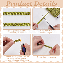 Отделка из металлизированного полиэстерового плетеного кружева&nbsp;OCOR-WH0108-20B