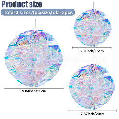 3 шт. 3 стиля пластиковых круглых подвесных украшений&nbsp;DIY-GF0011-71