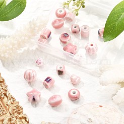 20 шт. 10 вида перламутровых фарфоровых бусин ручной работы&nbsp;PORC-FP0001-08