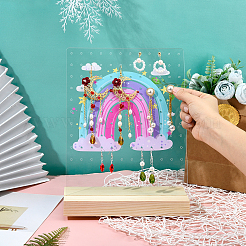 Акриловые и деревянные дисплеи для серег&nbsp;EDIS-WH0016-01