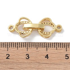 Реечное покрытие латунь микро паве прозрачный кубический цирконий складные застежки&nbsp;KK-NH0002-03F-G