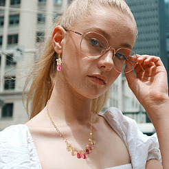 80 шт. 10 цвета двухцветные прозрачные окрашенные распылением стеклянные подвески&nbsp;GLAA-TA0001-15