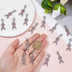 20 шт. подвеска в форме ленты для повышения осведомленности&nbsp;HJEW-FH00186