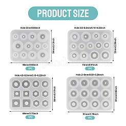 4шт 4 стиля силиконовые Молды для бусин своими руками&nbsp;SIMO-TA0001-15