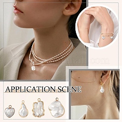 2 шт. подвески из натурального барочного жемчуга Кеши&nbsp;PEAR-YW0001-11