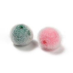 Флокированные непрозрачные акриловые бусины&nbsp;OACR-I026-01A