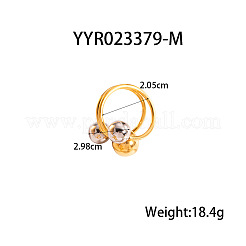 Регулируемые манжеты-кольца из нержавеющей стали 304 с переплетенными круглыми шариками для женщин&nbsp;UN0511-3