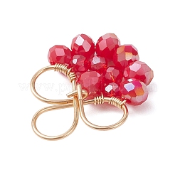 4 шт. подвески из гальванизированного стекла 4 цветов&nbsp;PALLOY-TA00314