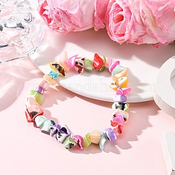 Браслеты из натуральных окрашенных бусин из ракушек трохид/трохус для женщин&nbsp;BJEW-JB12474