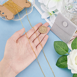 Латунные плоскоовальные кабельные цепи длиной 3 м.&nbsp;DIY-HY0001-71