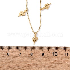 Ожерелья из нержавеющей стали 304 в виде змеиных кисточек&nbsp;NJEW-R026-20G