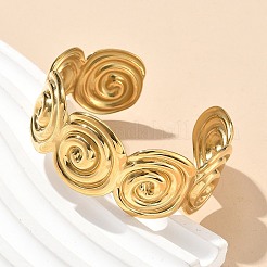 Браслеты-манжеты из нержавеющей стали 304 для женщин&nbsp;LS-AJEW-P127-18G