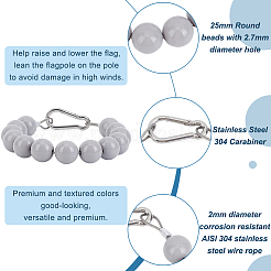 2 шт. акриловое и смоляное кольцо для крепления флагштока с веревкой&nbsp;AJEW-AN0007-39