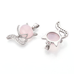 Латунные микро проложить кубического циркония подвески&nbsp;KK-N264-08P