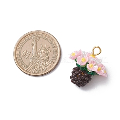 Подвески-цветы из стеклянных бусин из смолы&nbsp;PALLOY-MZ01106-03