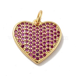 Сердце латунные микро проложить кубического циркония подвески&nbsp;KK-G419-23G-02