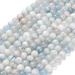 Природные Аквамарин бисер нитей&nbsp;G-F826-B01-8mm