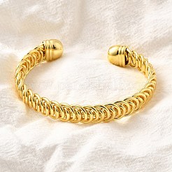 Латунь манжеты браслеты для женщин&nbsp;BJEW-F498-07G