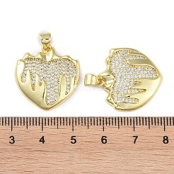 Покрытие стойки латунь микропаве прозрачные подвески из кубического циркония&nbsp;KK-K341-52A-G