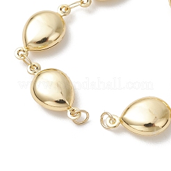 Изготовление браслета из цепочки с каплевидными звеньями из нержавеющей стали 304.&nbsp;AJEW-JB01574