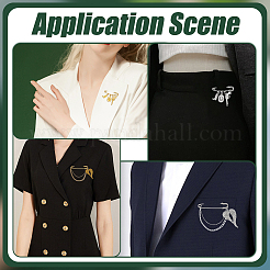 4 шт. 2 вида железных английских булавок&nbsp;JEWB-WR00005