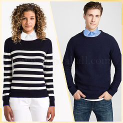 2шт. 2-х цветный съемный полиэстеровый женский накладной воротник&nbsp;DIY-CP0013-12B