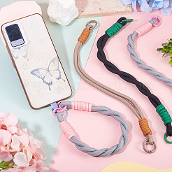 3 шт. 3 стиля полиэстеровый шнур для телефона ремешок на руку цепи&nbsp;AJEW-TA0002-62A