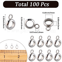 100 шт. 201 трубчатые дужки из нержавеющей стали&nbsp;STAS-SC0010-75