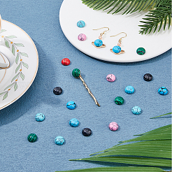 48 шт. 7-х цветные синтетические драгоценные камни кабошоны&nbsp;G-FH0002-33