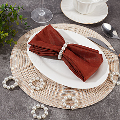 12 шт. кольца для салфеток из сплава и искусственного жемчуга&nbsp;AJEW-CP0006-65