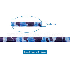 4 цветной плоский эластичный шнур из полиэстера&nbsp;EC-TA0001-03A