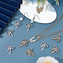 40 шт. 2-цветные подвески из сплава со стразами&nbsp;FIND-UN0007-55