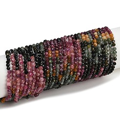 Нити из натуральных разноцветных турмалиновых бусин&nbsp;G-S388-A01-3mm