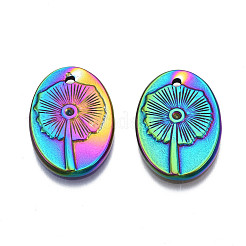 Подвески из нержавеющей стали 304 радужного цвета со стразами&nbsp;STAS-S119-120