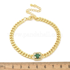 Латунь микро проложить кубические циркониевые браслеты&nbsp;BJEW-S158-05G