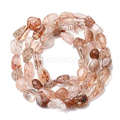 Нити бусин из натурального рутилированного кварца&nbsp;G-A208-05